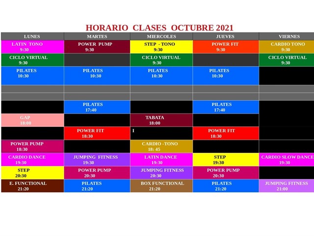CLASES OCTUBRE 2021