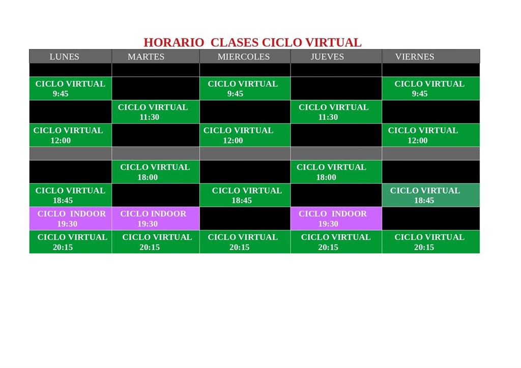 HORARIO CICLO VIRTUAL 2021