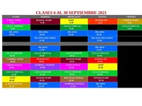 HORARIO CLASES SEPTIEMBRE 2021