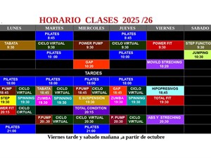 HORARIO DE CLASES 2025/26