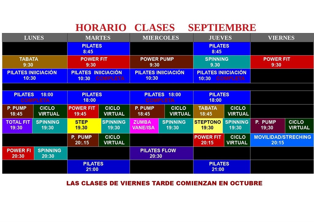 Nuevo horario 2026 / 27